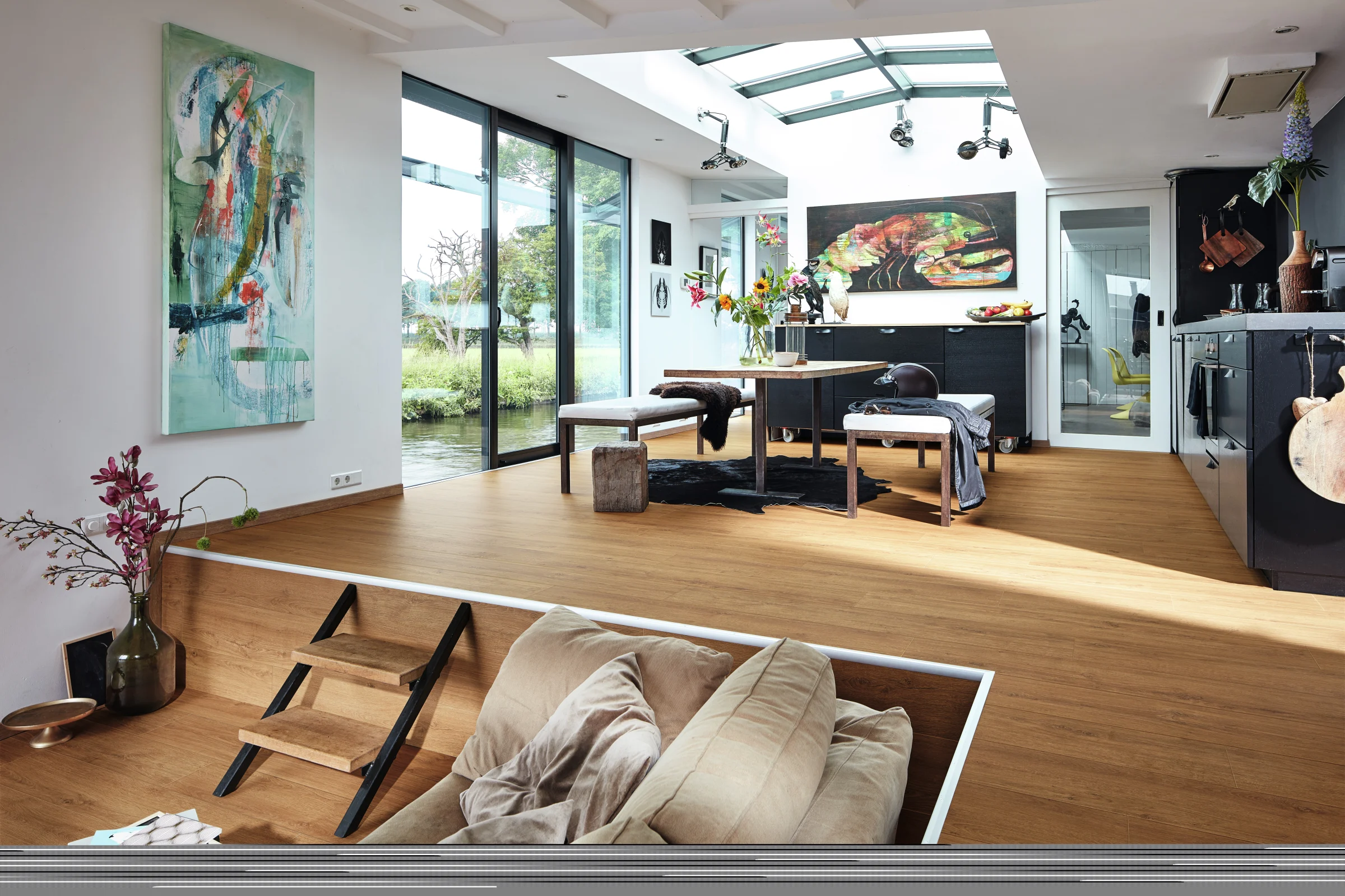 Ambiente instalado de Golden Oak 6999 MEISTER