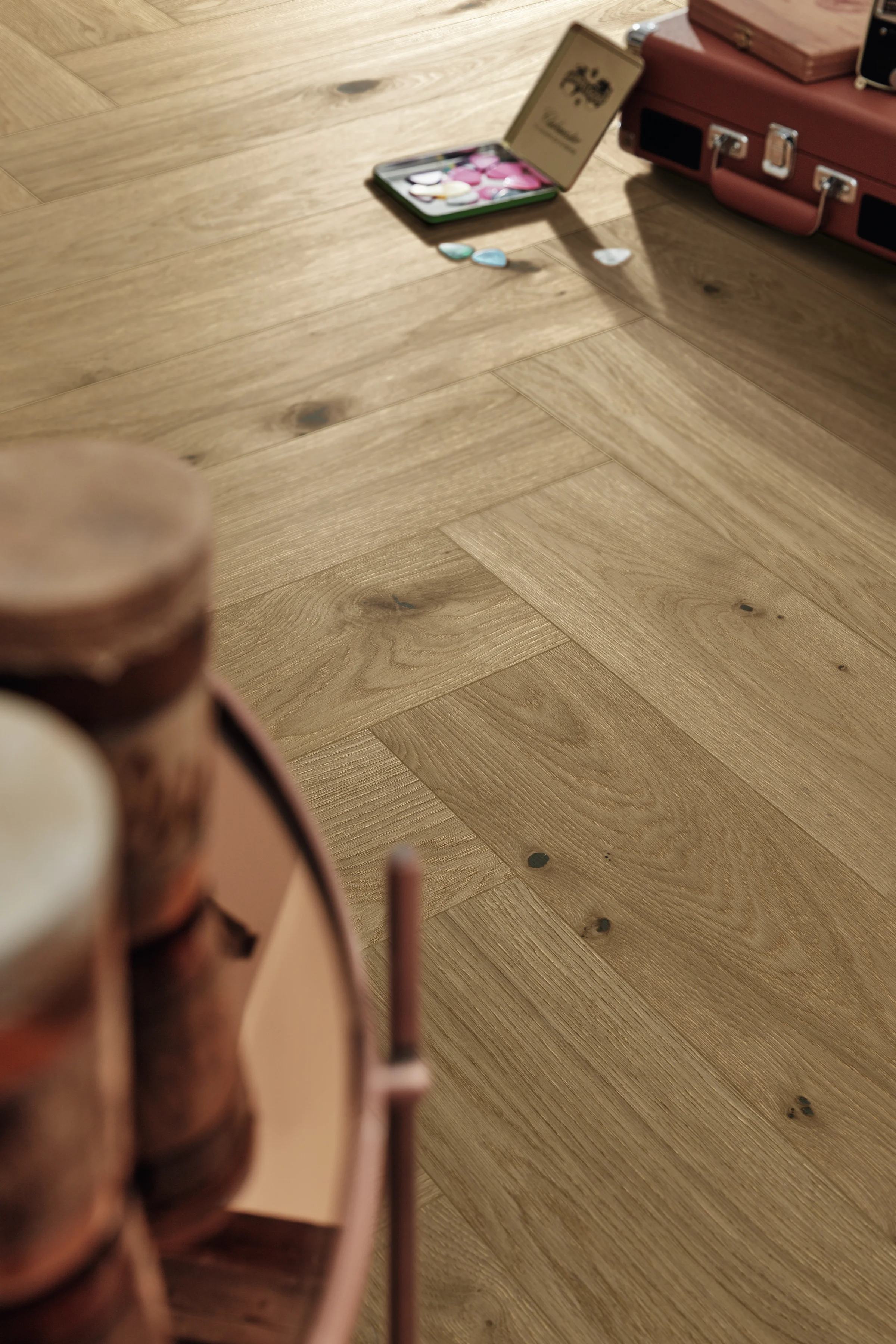 Detalle del acabado de Roble auténtico greige 9006 MEISTER